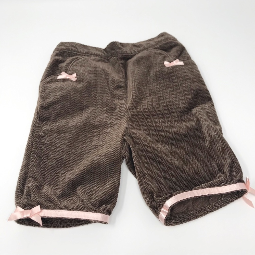 Gymboree Brown Pants With Pink Bows🌻